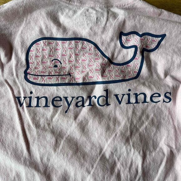 Kids Vineyard Vines Pink Breast Cancer Ribbon Long Sleeve Tee - size XL - Picture 5 of 5